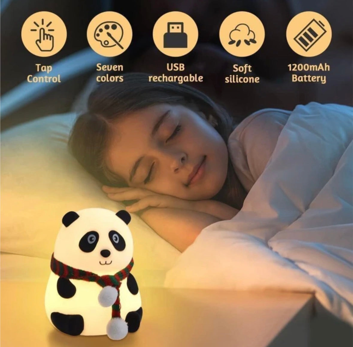 CUTE PANDA TOUCH SILICON LIGHT LAMB