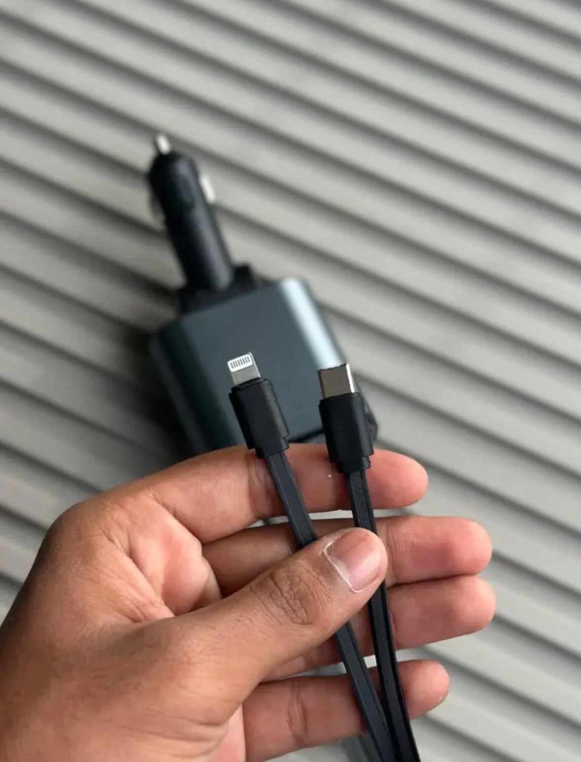 4 in 1 Car Charger | 120W | Multi Charging Cable, USB Fast Charging Adapter for Android & iPhone